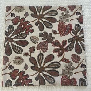 MIKA HOME Jacquard Fall Color Leaves Design Throw Pillow Cover 22" x 22" (NWOT)